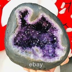 7.8LB Natural Amethyst geode quartz cluster crystal specimen Healing S973