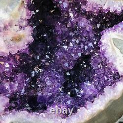 7.8LB Natural Amethyst geode quartz cluster crystal specimen Healing S973