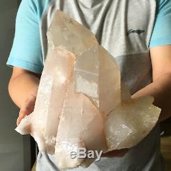 7.8lb Large Natural Clear White Quartz Crystal Cluster Rough Specimen Healing