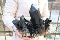 7020g Natural Beautiful Black Quartz Crystal Cluster Tibetan Specimen #603