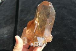 702g Natural golden Hair Rutilated Quartz Crystal original cluster- stand up