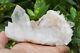 705 Gm Natural White Samadhi Quartz Rough Crystal Healing Cluster Home Decor