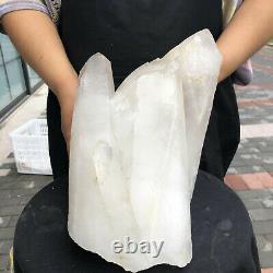 7060g HUGE Clear White Quartz Crystal Cluster Rough Specimen Healing Stone 566