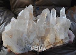 7090g Huge nature clear crystal quartz gemstone cluster point specimen reiki hea