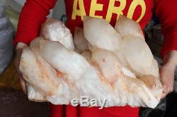 71.1LB Large Natural Raw White Clear Quartz Crystal Cluster Points from Tibetan