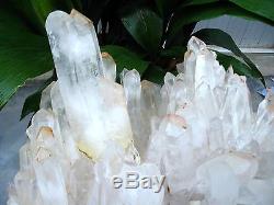 72.24lb HUGE NATURAL CLEAR quartz crystal cluster Point Specimens