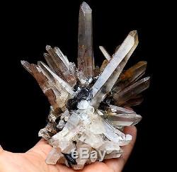 742g New Rare NATURAL QUARTZ Crystal Cluster specularite Specimen/China