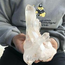 750g Natural White Clear Quartz Crystal Cluster Rough Healing Specimen N362