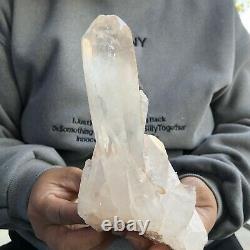750g Natural White Clear Quartz Crystal Cluster Rough Healing Specimen N362