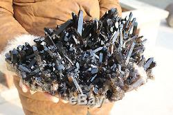 7530g Natural Beautiful Black Quartz Crystal Cluster Tibetan Specimen