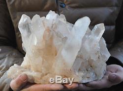 7560g Large nature clear quartz crystal quartz cluster point specimen reiki heal
