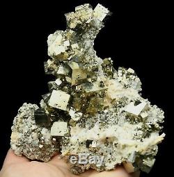 767.5g Beauty Large Particles Cube Pyrite Crystal Cluster Mineral Specimen/China