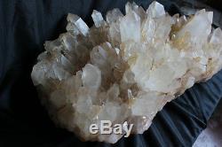 77.6lb 35.25kg Huge Natural White Clear Quartz Crystal Cluster Points Raw Stone