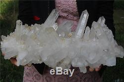 7880g NATURAL Tibetan QUARTZ CRYSTAL CLUSTER point mineral Specimen