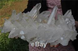 7880g NATURAL Tibetan QUARTZ CRYSTAL CLUSTER point mineral Specimen