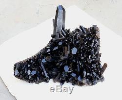 79.86LB Natural Rare Beautiful Black QUARTZ Crystal Cluster Mineral Specimen