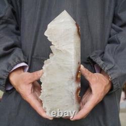 7LB 10.4 Natural Agate Carnelian Quartz Crystal Cluster Tower Geode Healing