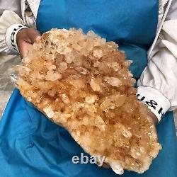 7LB Natural Transparent White Quartz Crystal Cluster SpecimenHealing 421