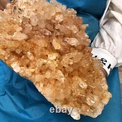 7LB Natural Transparent White Quartz Crystal Cluster SpecimenHealing 421