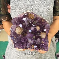 7LB Natural amethyst quartz cluster mineral crystal specimen healing 6.4 GA297
