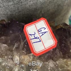 7LB Natural amethyst quartz cluster mineral crystal specimen healing 6.4 GA297