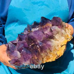 8.29LB Natural Amethyst Cluster Quartz Crystal Mineral Specimen Healing