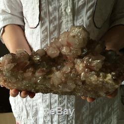 8.2lb Huge Natural Red Quartz Crystal Cluster Mineral Rough Healing Specimen