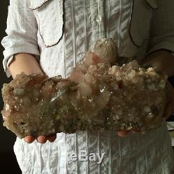 8.2lb Huge Natural Red Quartz Crystal Cluster Mineral Rough Healing Specimen