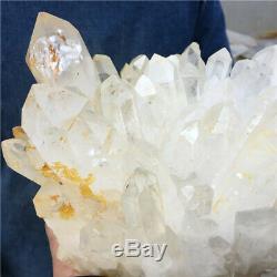 8.36LB Natural white Quartz Cluster Mineral Crystal Specimen Healing