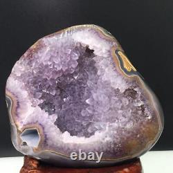 8.37LB TOPNatural Amethyst cluster quartz crystal specimen Healing reiki BA102