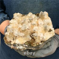 8.3LB Natural Calcite Cluster Quartz Crystal Mineral specimen YZ1377-ia-5
