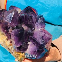 8.42LB Natural Amethyst Cluster Quartz Crystal Mineral Specimen Healing