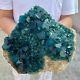 8.4lb High Quality Natural Green Cubic Fluorite Crystal Cluster Mineral Sample