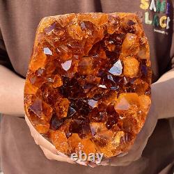 8.4LB Natural citrine geode quartz cluster crystal Cathedrals specimen Healing