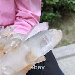 8.51LB Large Natural White Quartz Crystal Cluster Rough Specimen HEALING