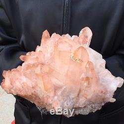 8.56LB Natural vug quartz cluster druzy crystal wand point healing 9.4 UK816