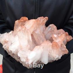 8.56LB Natural vug quartz cluster druzy crystal wand point healing 9.4 UK816