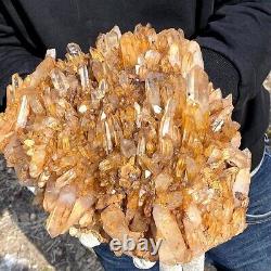 8.59LB Natural transparent reiki crystal quartz crystal cluster mineral specimen