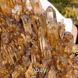 8.59LB Natural transparent reiki crystal quartz crystal cluster mineral specimen