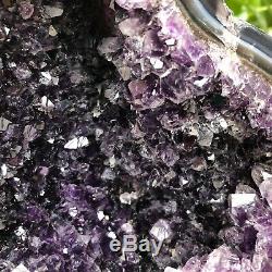 8.77LB Natural Amethyst Geode Quartz Cluster Crystal Specimen Healing A192