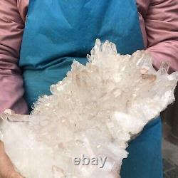 8.88LB Natural Clear Quartz Crystal Cluster Specimen Healing GH364