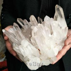 8.94LB Natural Clear White Quartz Crystal Cluster Points Original Raw Rock Stone