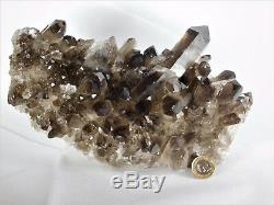 8 Large Smoky Quartz Crystal Cluster Mineral Brazil Great Gift Home Decor