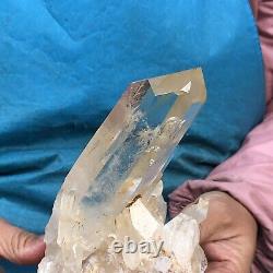 800g HUGE Clear White Quartz Crystal Cluster Rough Specimen Healing Stone 803