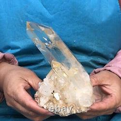800g HUGE Clear White Quartz Crystal Cluster Rough Specimen Healing Stone 803