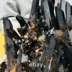 8290g Large Natural Black Quartz Crystal Cluster Rough Healing Specimen