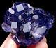 84.6g Natural Blue Fluorite Quartz Crystal Cluster Mineral Specimen