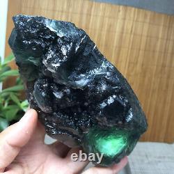 847g NATURAL Green Cubic FLUORITE Crystal Cluster mineral specimen 140mm A1590