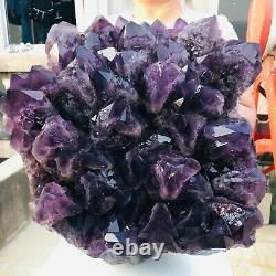 85LB Natural Amethyst Quartz Geode Druzy Crystal Cluster Healing Uruguay M663