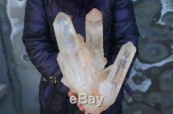 8600g(18.9lb) Beautiful Natural CLear Quartz Crystal Cluster Specimen Tibet H101